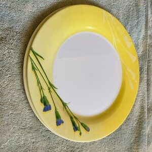 2 Yellow Floral Royal Prestige Table Charm 19 1/2” Dinner Plates